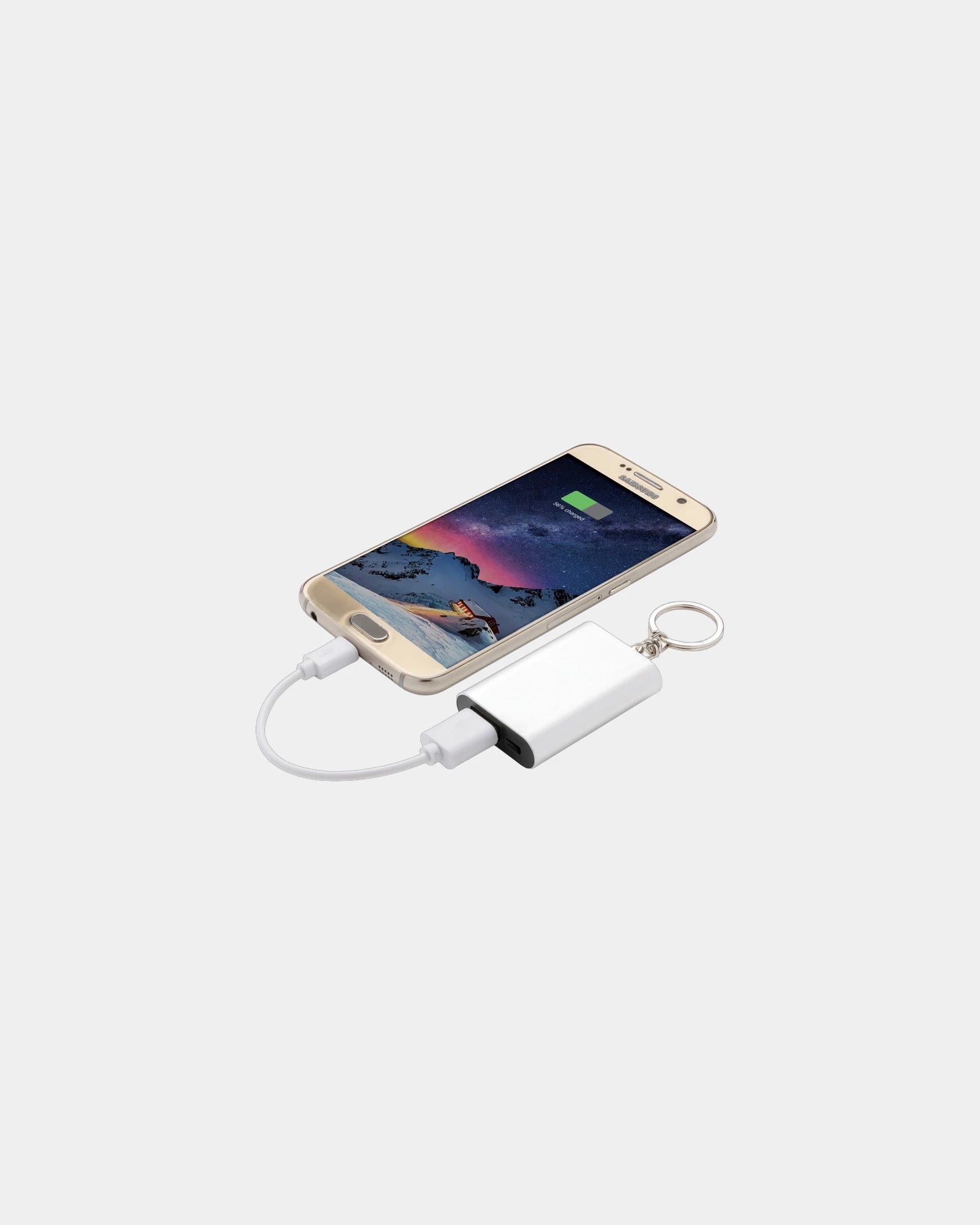 Porte-clés powerbank aluminium 1000mAh à personnaliser - 1